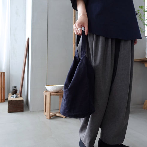 petal bucket tote _ no,1 / supima cotton × linen